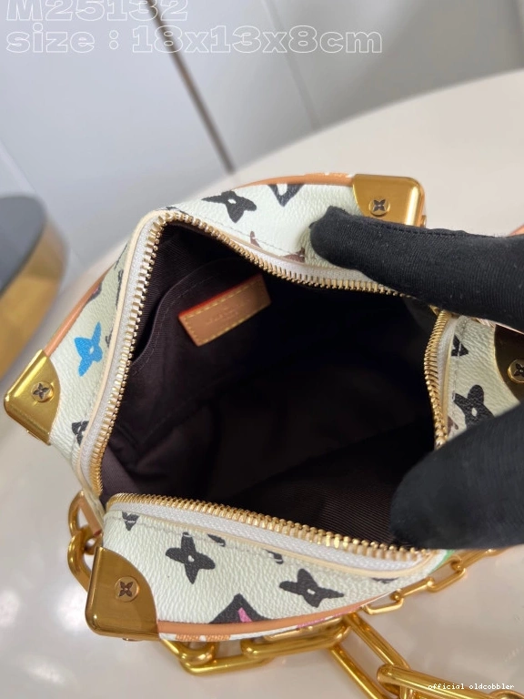 Official oldcobbler MINI LOUIS TRUNK-18.5*13*8cm SOFT VUITTON 0812